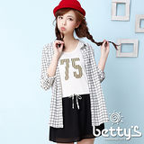 betty’s專櫃款　內搭背心裙襯衫外罩兩件式洋裝(白色)