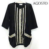 【AGOSTO】民族花邊裝飾洋裝 (P22157)