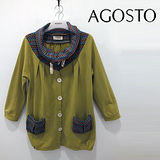 【AGOSTO】民族編織立領長版(P22133)
