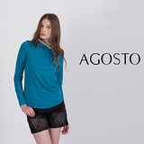 【AGOSTO】素面立領長袖T (P22002)