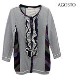 【AGOSTO】南法拼貼長袖上衣 (P22031)