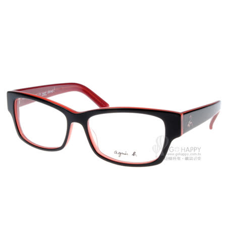 【好物分享】gohappy 線上快樂購agnes b.眼鏡 法式簡約#黑紅ABP212 W10效果如何sogo 百貨 忠孝 店