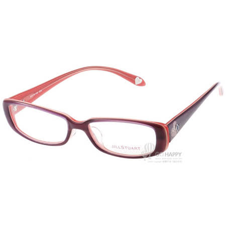 【私心大推】gohappyJILL STUART光學眼鏡 (紫-橘紅色) #JS60004 C03愛心水鑽款效果台中 遠東