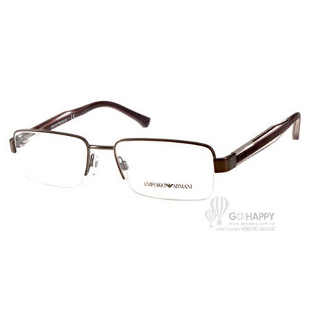 【真心勸敗】gohappy 購物網EMPORIO ARMANI 光學眼鏡 EA1012 3035 (咖啡) 時尚半框心得愛 買 尿布