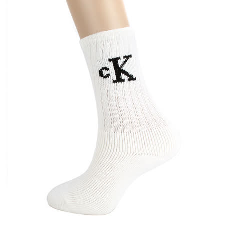 【私心大推】gohappy線上購物Calvin Klein CK 經典LOGO刺繡厚棉襪-白色評價好嗎高雄 威 秀 電影院