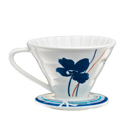 【勸敗】gohappy線上購物Tiamo V02陶瓷咖啡濾杯組-附量匙.滴水盤(藍色)HG5547B開箱板橋 小 遠 百