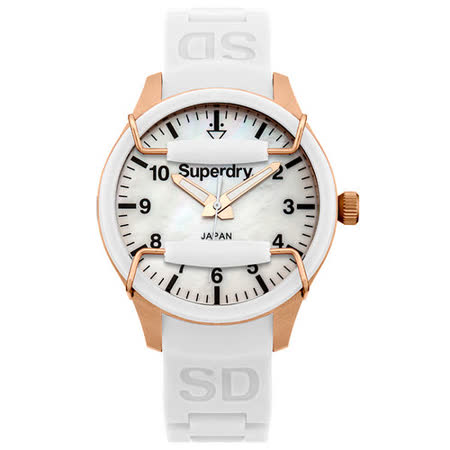 【部落客推薦】gohappy線上購物Superdry極度乾燥 Scuba系列英式休閒復古腕錶-白x金框評價怎樣happy 3