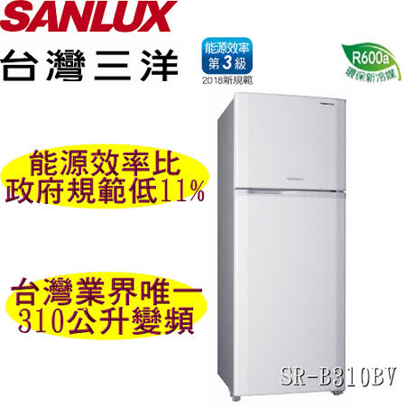 【部落客推薦】gohappy 購物網台灣三洋 SANLUX 310公升雙門變頻電冰箱 SR-B310BV評價好嗎愛 買 吉安