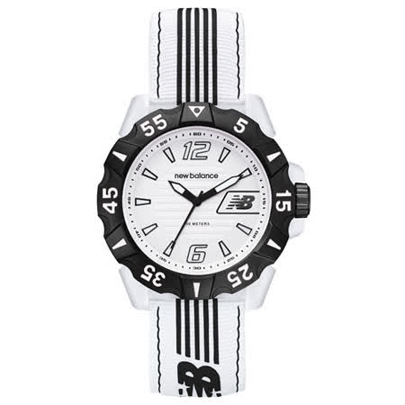 【網購】gohappy線上購物New Balance 504系列 運動休閒尼龍帆布帶腕錶-黑白/45mm評價怎樣板橋 遠 百 地址