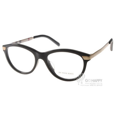【網購】gohappy快樂購BURBERRY眼鏡 氣質經典格紋款(黑-金) #BU2161QF 3001哪裡買愛 買 打工
