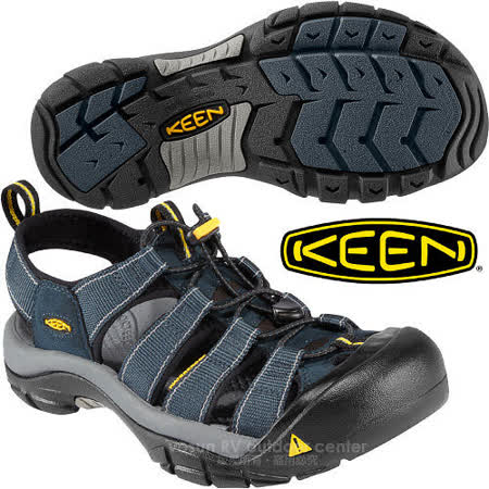 【美国 KEEN 】男新款 专业护趾凉鞋.溯溪鞋/透气.快干.登山.健行.抗菌.水陆两用鞋.适自行车.溯溪.健走.海边.沙滩鞋.安全鞋/深蓝 1001938