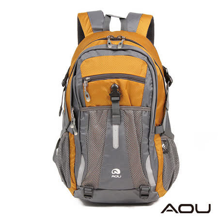 【AOU微笑旅行】輕量抗愛 買 中 和撕裂材 輕量戶外後背包(103-001金橙棕)
