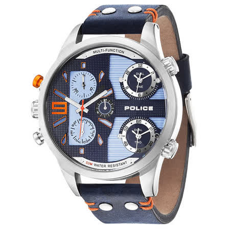 【好物推薦】gohappy快樂購物網POLICE 時空之戰日期計時腕錶-銀框x藍評價好嗎台灣 愛 買