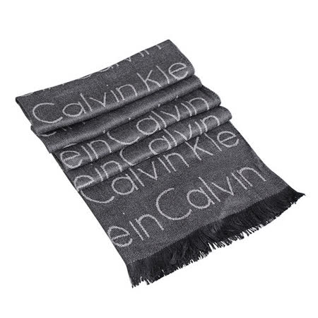 【勸敗】gohappy 線上快樂購Calvin Klein 雙色LOGO印花造型長圍巾(黑灰)效果遠東 百貨 大 遠 百
