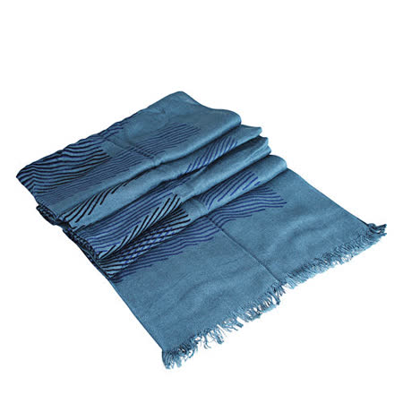 【網購】gohappy 購物網Calvin Klein 雙色條紋印花造型長圍巾(藍)評價如何太平洋 崇光 百貨 股份 有限 公司