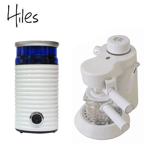 Hiles精裝組:義式咖啡機+電動磨豆機(HE-301W/HE-386W2)送HILES經典咖啡豆半磅 Hiles精裝組:義式咖啡機+電動磨豆機(HE-301W/HE-386W2)送HILES經典咖啡豆半磅