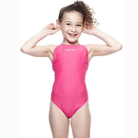 【SAIN SOU】女童競賽型泳裝附泳帽A874happpy go02-07