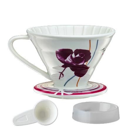 【真心勸敗】gohappyTiamo V01陶瓷咖啡濾杯組-附量匙.滴水盤(紫色) HG5546P去哪買豐原 太平洋