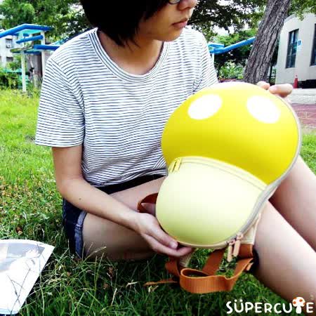 【開箱心得分享】gohappy線上購物Supercute 蘑菇雙肩背包 - 黃色推薦happy go 快樂 購 卡 網站