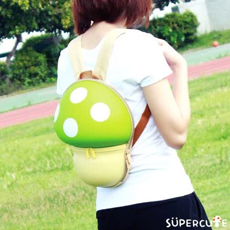 【網購】gohappySupercute 蘑菇雙肩背包 - 綠色評價怎樣新竹 百貨 公司