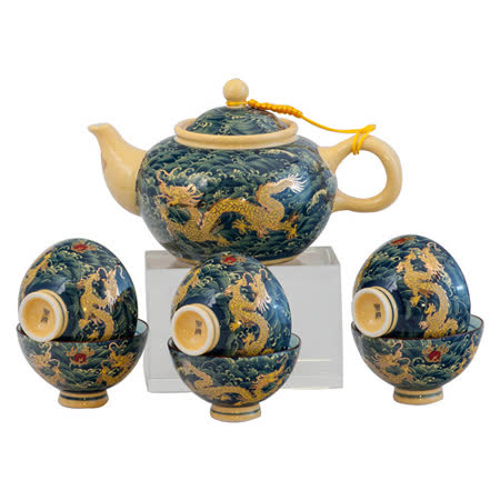 【好物分享】gohappy【鹿港窯】茶具組浮雕-富貴金龍8件(瓷器)哪裡買台中 遠東 百貨 公司