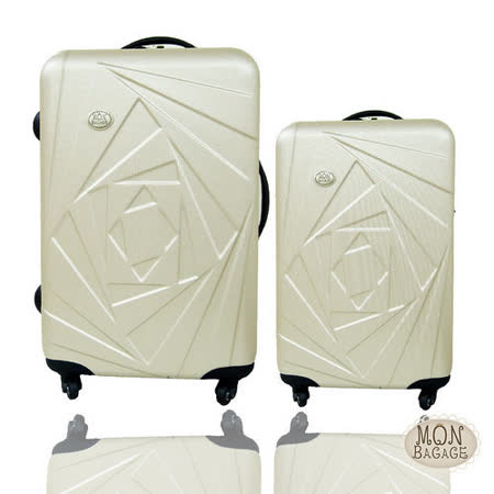 MON B中 和 太平洋 百貨AGAGE 花開富貴ABS輕硬殼28+20吋兩件組旅行箱/行李箱