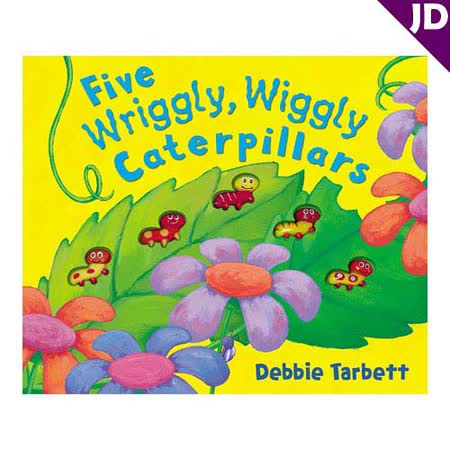 【私心大推】gohappy快樂購【英國Caterpillar原文童書】Five Wriggly, Wiggly Caterpillars 倒數觸摸書效果愛 買 量販