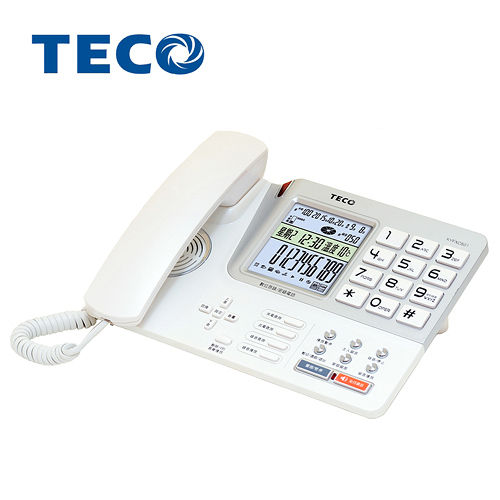 TECO 東元數位語音秘書旗艦電話機 XYFXC801 高雅白 TECO 東元數位語音秘書旗艦電話機 XYFXC801 高雅白