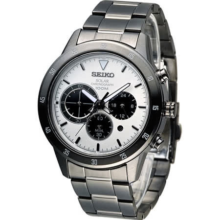 【私心大推】gohappy快樂購物網SEIKO Criteria 極速競賽太陽能計時腕錶 V175-0DA0W SSC337P1價格遠 百 百貨