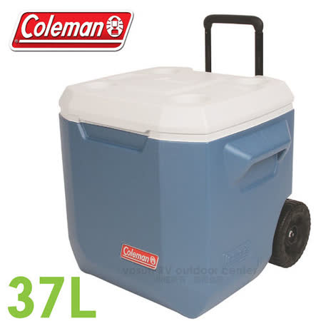 【美國Coleman】遠 百 周年 慶 時間37L XTREME 4日鮮保冷拖輪冰箱.握把高度可調/CM-02115