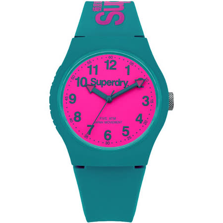 【網購】gohappySuperdry極度乾燥 Urban系列個性搖擺運動腕錶-螢光粉x藍綠價錢fe21 遠東 百貨 板橋 店