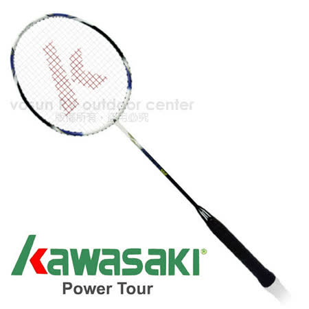 【日本 KAWASAKI】川崎 Power Tour快樂 購物 網站 BD 567 超輕全碳纖維穿線羽球拍(Carbon 強化控球架構設計/附保溫拍袋)_藍