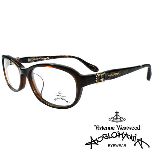 Vivienne Westwood 英國Anglomania復古華麗大理石紋面光學眼鏡(低調咖)AN28604