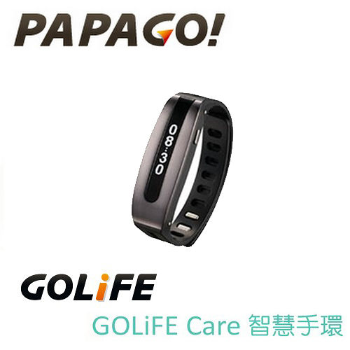 ★時尚健康智慧管家★ GOLiFE Care 健康智慧手環 PAPAGO (灰黑)