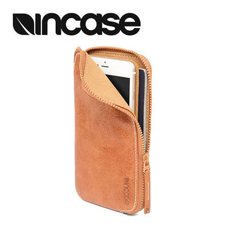 【私心大推】gohappy快樂購物網【INCASE】Leather Zip Wallet 經典皮革拉鏈手機包 (淺棕)好用嗎全 聯