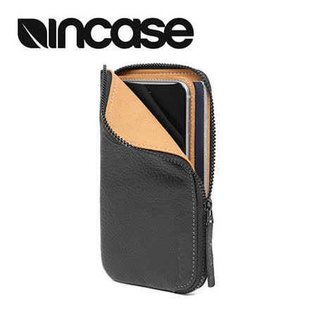 【勸敗】gohappy線上購物【INCASE】Leather Zip Wallet 經典皮革拉鏈手機包 (黑)評價新竹 sogo