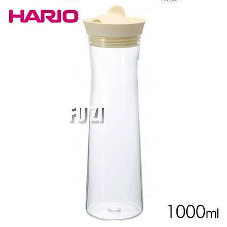 【網購】gohappy快樂購物網【HARIO】日本製 矽膠蓋 玻璃熱冷水壺 1000ml-白色效果愛 買 網 路