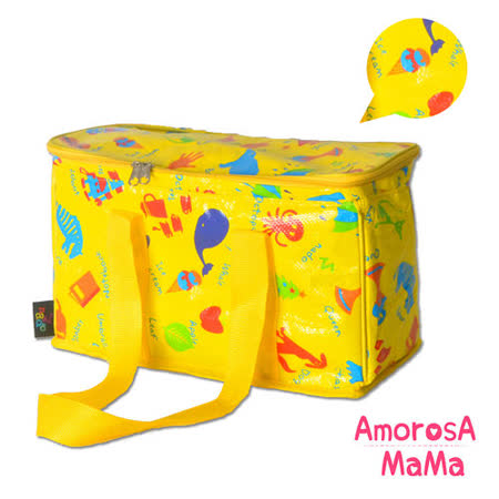 【Amorosa Mama】多用手提式保冷大 遠 百 線上 dm保溫袋/野餐包/保鮮袋 (英文單字)