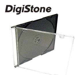 DigiStone單片超薄CD／DVD硬殼收納盒／黑色 25PCS