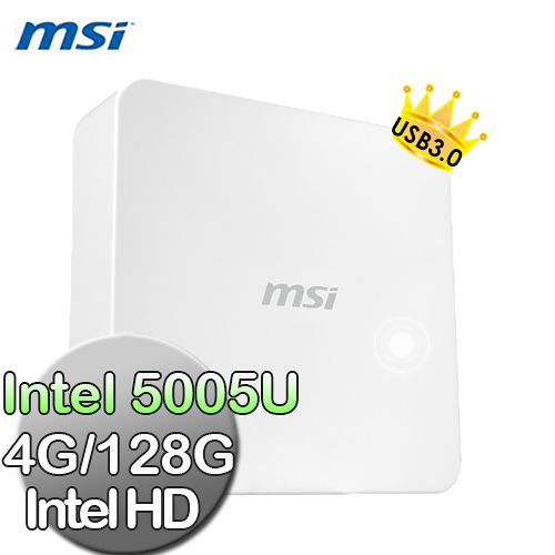 【msi微星】Cubi-073XTW I3-5005U 4G 128G輕巧隨行小主機(無系統)