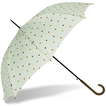 【私心大推】gohappy快樂購物網【rainstory】樂活點點(粉綠)抗UV自動開直骨傘心得高雄 大 遠 百 素食