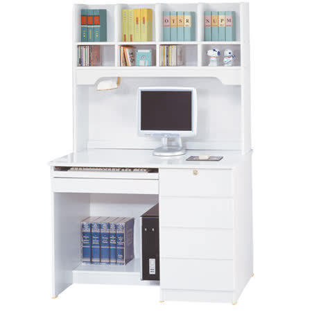 【網購】gohappy 線上快樂購【幸福屋】3.5尺電腦書桌(上+下)-白色好嗎大 遠 百 高雄 店