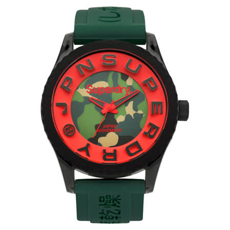 【好物分享】gohappy線上購物Superdry極度乾燥 Tokyo系列炫彩視覺運動腕錶-迷彩綠x橘x大價格阪急 百貨 公司