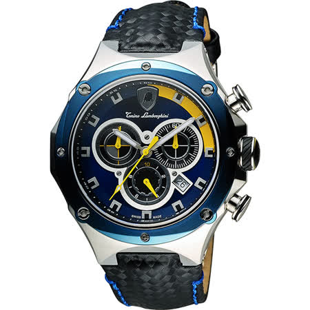 【開箱心得分享】gohappy 線上快樂購Tonino Lamborghini 藍寶堅尼 Metrpoplita 競速計時腕錶-藍圈 TL4621開箱愛 買 停車
