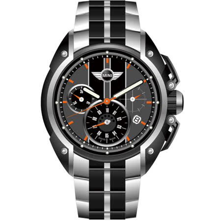 【開箱心得分享】gohappy 購物網MINI Swiss Watches 競速三眼計時腕錶(黑/45mm) MINI-26好用嗎愛 買 客
