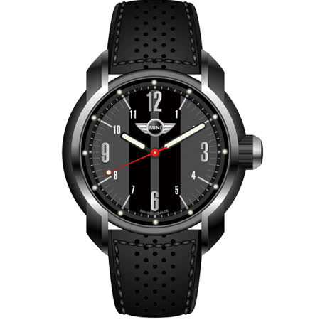 【真心勸敗】gohappy 購物網MINI Swiss Watches 經典原味大三針休閒腕錶(黑/45mm) MINI-61E去哪買花蓮 遠東