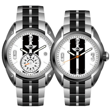 【勸敗】gohappy線上購物MINI Swiss Watches 雷霆奔馳 原創設計對錶-銀黑 MINI-77E / MINI-77效果a mart taiwan