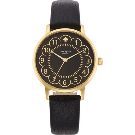 【好物分享】gohappy線上購物Kate Spade NEW YORK Metro 黑桃玩家腕錶-黑x金框/35mm 1YRU0790好用嗎新竹 遠東