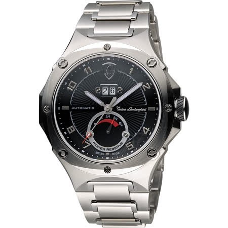 【好物分享】gohappy線上購物Tonino Lamborghini 藍寶堅尼能量顯示機械錶-黑x銀/45mm TL024(SO9090)評價線上 購物