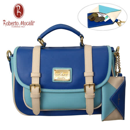 【勸敗】gohappy快樂購義大利Roberto Mocali藍色方型手提肩背包(送零錢包) RM-58102哪裡買高雄 大